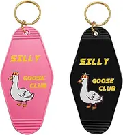 HEWJYDE Goose Keychain Funny Retro Novelty - Hotel Keychain Funny Goose Gifts Funny Key Chains Adults