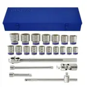 KT Pro Tools A6004MR - 22 Piece 3/4" Drive 6-Point Metric Ratchet and Socket Set