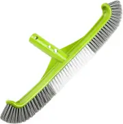 Pool Brush,17.5" Curved Edge Pool Brushes Head for Cleans Pool Swimming Walls