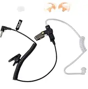 HYS TC-617-1N 3.5mm Listen Only Acoustic Tube Headset Earpiece with Soft Silicone Medium Ear Buds and Replacement Earmold for Two-Way Radios, Transceivers and Radio Speaker Mics