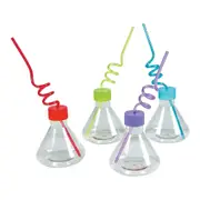 Science Party Plastic Flask Cups (Pack of 8)