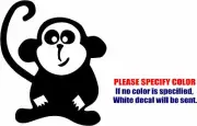 CHIMPY MONKEY Decal Sticker JDM Funny Vinyl Car Window Bumper Truck Laptop 9"