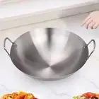 Stainless Steel Wok Cookware Home Wok Pan for Vegetables Frying Steaming