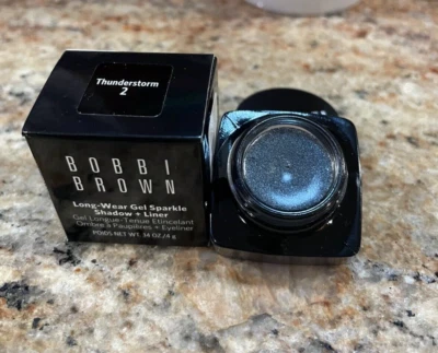 BOBBI BROWN - LONG WEAR GEL SPARKLE SHADOW + LINER - THUNDERSTORM 2 - .14 OZ-BOX