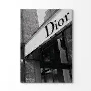 Black Fashion Store Print 100% Australian Made 150x100cm (Stretched Canvas)