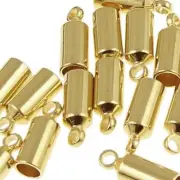 3mm Gold Plated Cord Ends, Pkg. of 12