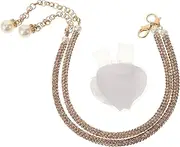 [TOGEVAL] Women's High Heel Anklet Chain Pearl Tassel Crystal Dangle Detachable Shoe Straps Comfortable Nonslip Design Easy to Install for Nightclub and Wedding