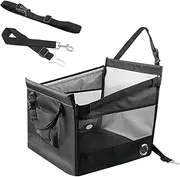 Dog Car Seat, Portable Dog Hammock, Puppy Booster, Secure & Comfortable Travel Carrier, Oxford Cloth + PVC Waterproof Vehicle Backseat Pet Bed, Sturdy Small Pets, Perfect for Outdoor