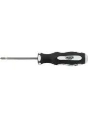 Draper Tools Pound Thru Cross Slot No:2 X 100mm Soft Grip Screwdriver (35223)