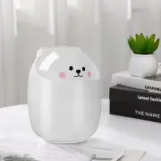 2 Pcs Desktop Waste Basket Adorable Cat Trash Bin Slim Can Office
