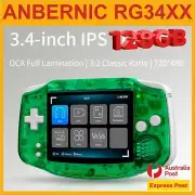 ANBERNIC RG34XX Portable Retro Handheld Game Console 34XX GBA 128GB + Free Case