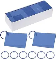 uxcell 3"x2" Colored Index Card, 3000Pcs Small Index Flash Cards with 30 Ring Study Card Blank Note Card Mini Paper Tags for Learning Study Craft DIY, Blue