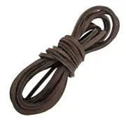 TOFL Leather Boot Laces Logger Style Dark Brown Easy Sizing Just Cut to Fit