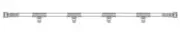 Metro MQL60-2S Stackable Shelf Ledge (Back) for MetroMax Q Industrial Plastic S