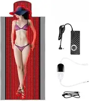 CHROX Red Lig-Ht Ther-Apy Mat,1370Pcs LED 660Nm, 850Nm Near Infr-Ared Designed for Full Body The-Rapy Multifunctional Controller Easy-to-Use Humanized Design