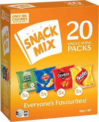 Smith's Potato Chips Snack Mix Variety Multipack 20 Pack Assorted Flavors AU|