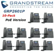 10 Grandstream GRP2601P 2-Line 2 SIP Office Desk Phone PoE Bundle Lot