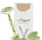 Natural Jade Roller And Gua Sha Set- Massager For Face, Eyes, Neck, Body