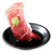 Sushi Food Sample Toro Tuna Dip in Soy Sauce Wasabi Elaborate Figure From Japan
