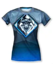 INKnBURN Women's Wolf Tech Shirt (XS, M) / Blue