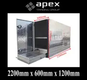 BRAND NEW TRUCK BOX ALUMINIUM CHECKER PLATE TOOLBOX-TRUCK STORAGE- 22612-2SDCPL