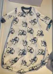 NWT Carter's Baby Girl Boys Panda Fleece Sleep Bag 6-9 month Infant Pajamas Sack