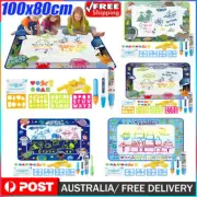 100x80cm Large Magic Water Drawing Painting Mat Kids Aqua Doodle Board Toy+Pen