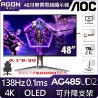 在飛比找momo購物網優惠-【AOC】AG485UD2 48型 OLED 4K 138H