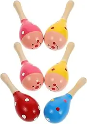 GLSTOY 6pcs Wooden Ball Percussion Instruments Toddler Egg Safe Materials Music Toys for Kids