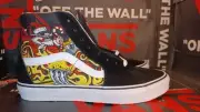 Vans Sk8-Hi Santa Flame Suede Canvas Black Men's 9.5/Women's 11 - VN0A5HZZA5P