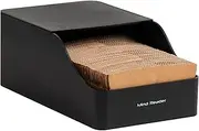 Mind Reader Hot Cup Sleeve Dispenser, Coffee Bar Accessories, Coffee Station, Kitchen Org, 5.91" L x 9.65" W x 3.94" H, Black
