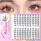 10 Rows 5D Mink Cluster Lashes Wipy Fluffy Manga Lashes Women