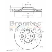 Bremtec Euro-Line GeoZinc Coated Brake Rotor - BDR19890EL