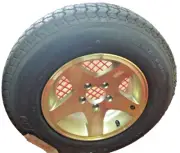 14x5-1/8" 5 on 4.5" Rim Load Star 205/75D14 DOT-T Trailer Tire K550 w/ Hub Cap