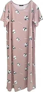 Stream WE-233-D Stream Market, Room Wear, Dress, Short Sleeve, Summer, Cool to Touch, Room Wear, Thin, Smooth, Heat Protection, Panda Goods