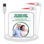 Red Light Ear Plugs Portable 650NM Ear Calming Device USB Tinnitus Relief Tool
