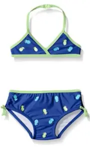 Tommy Bahama Girls' Infant Pineapple Two Piece Bikini Swimsuit, Navy, 24M, NWT