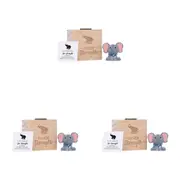 3x Splosh Strength Pocket Promise 6cm Elephant Poly Statue w/ Box/Card Decor
