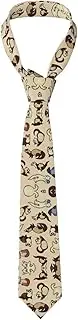[CADREWY] Hairy Ferret Print Soft Men Necktie Classic Tie For Weddings And Special Occasions Ties Business, Black