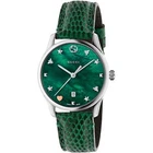Gucci YA1264042 G-Timeless 36MM Women's Green Leather Watch