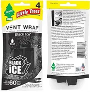 Little Trees Car Freshner Black ICE Rectangle AIR FRESHENER RP 4 CT