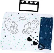 1 Set Blanket Photo Prop for Monthly Photography Soft Durable and Colorfast Design for Showers and Celebrations