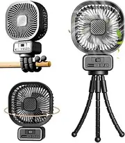 Portable Stroller Fan, 5000mAh Rechargeable Stroller Fan Clip On For Baby, 3 Speeds Car Seat Fan With LED Lights Octopus Tripod, USB Rechargeable Personal Handheld Fan For Stroller, Car Seat,