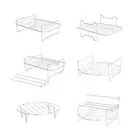 Skewers Baking Tray, BBQ Rack BBQ Rack for Air Fryer, Air Fryer Rack for Oven