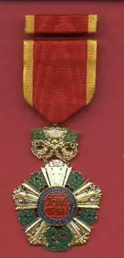 Vietnam National Order Award Medal 5th Fifth Class with ribbon bar RVN