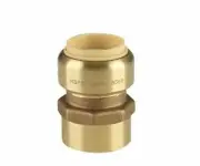 2,5 PIECES SHARKBITE STYLE PUSH FIT 3/4"X 3/4" FEMALE ADAPTERS LEAD FREE Brass