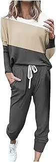 [Generic] plus Size Formal Dresses for Women Pullover Tops And Long Pants Tracksuit Sweatsuits With Sweatpants Thermal Women plus Size