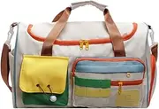 [TOMVAES] Travel Duffle Bag,Large Capacity Sports Gym Carry,Hand Tote Bag with Shoulder Strap,Training Handbag Bag,Dry Wet Separation Pocket,for Travel,Sport