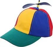 [KOMBIUDA] Flat Brim and Girls Baseball Hat Helicopter Design Adjustable for Boys and Girls