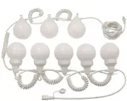 Outdoor String Lights 8-Globe Light Set White Globes Free Shipping